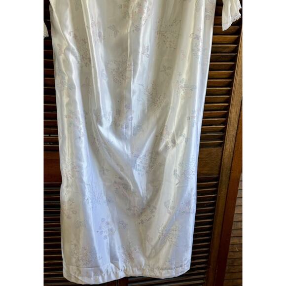 Vintage Barbizon Cuddleskin Lilac Nightgown Santin Cotton Size Lg NEW w tags3083 - Picture 8 of 14